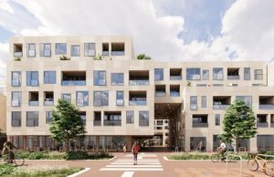 Voormalig V&D-pand maakt plaats voor 189 huurwoningen Foto: De Nieuwe Architecten